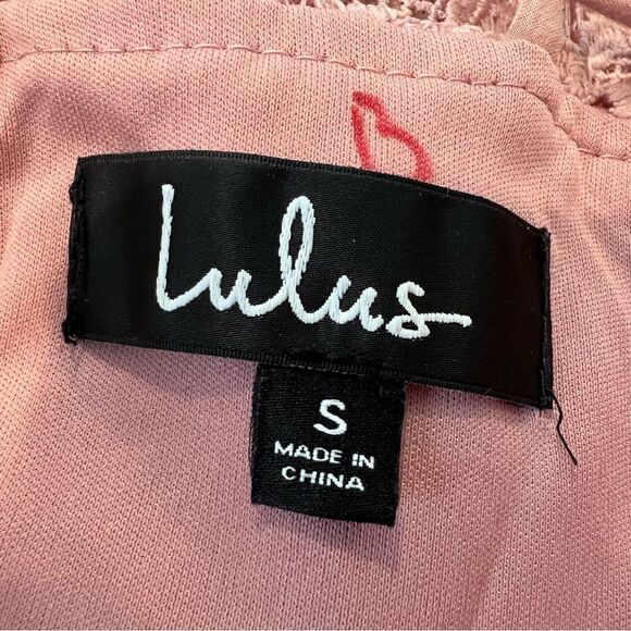 Lulu’s Nora Lee Dusty Rose Sleeveless Lace Midi Barbiecore Dress size S - Picture 10 of 14